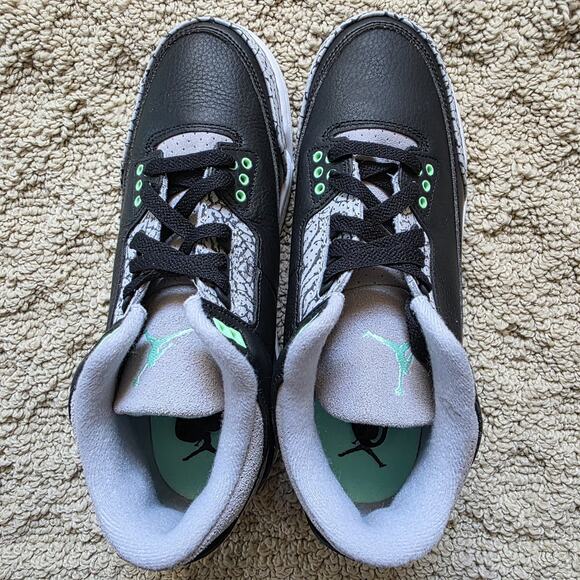 Air Jordan 3 Retro Green Glow Brand New 6.5Y - Picture 5 of 8